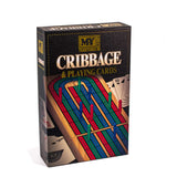 Solid Wood Cribbage Board & Playing Cards