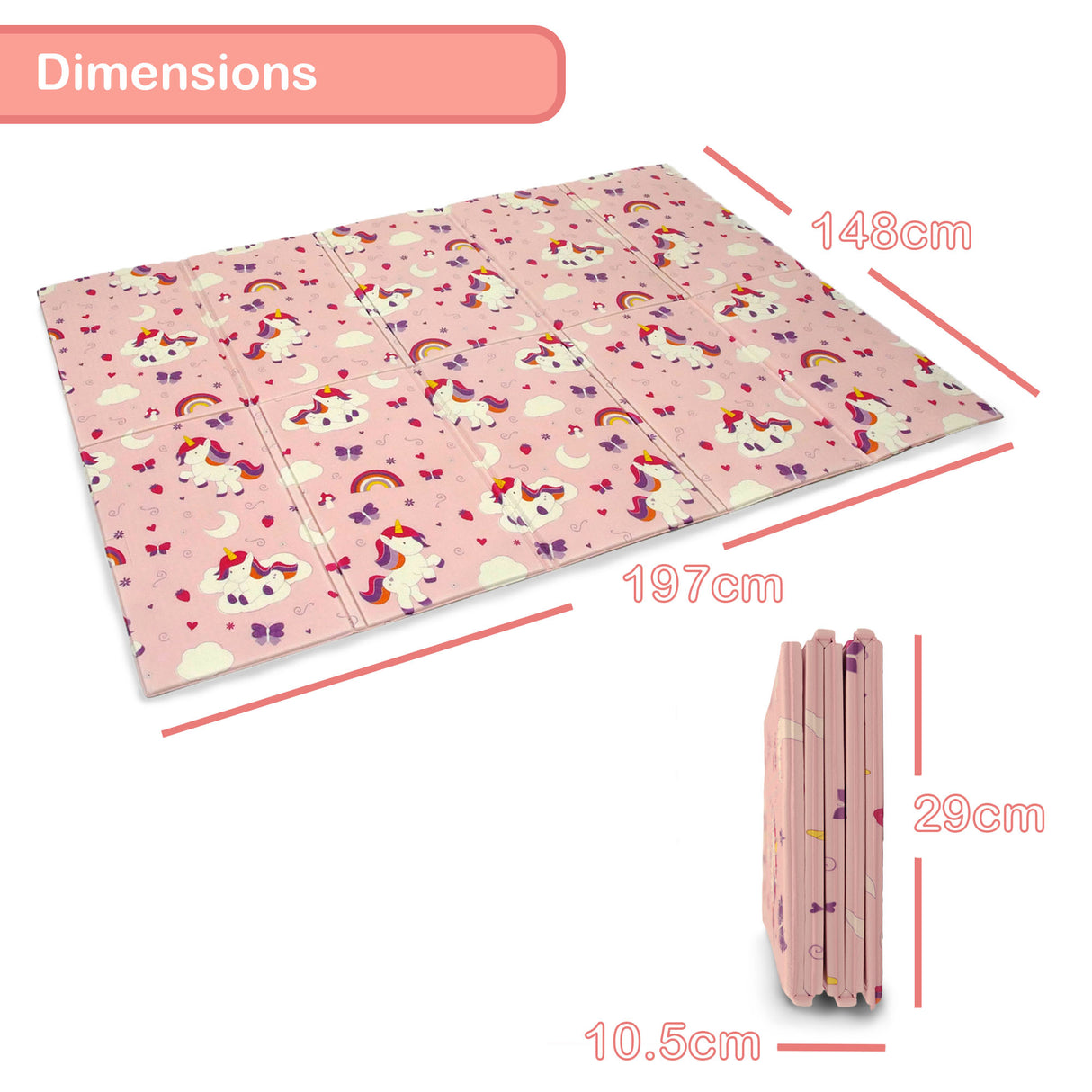 Unicorn Play Mat (198x148cm)