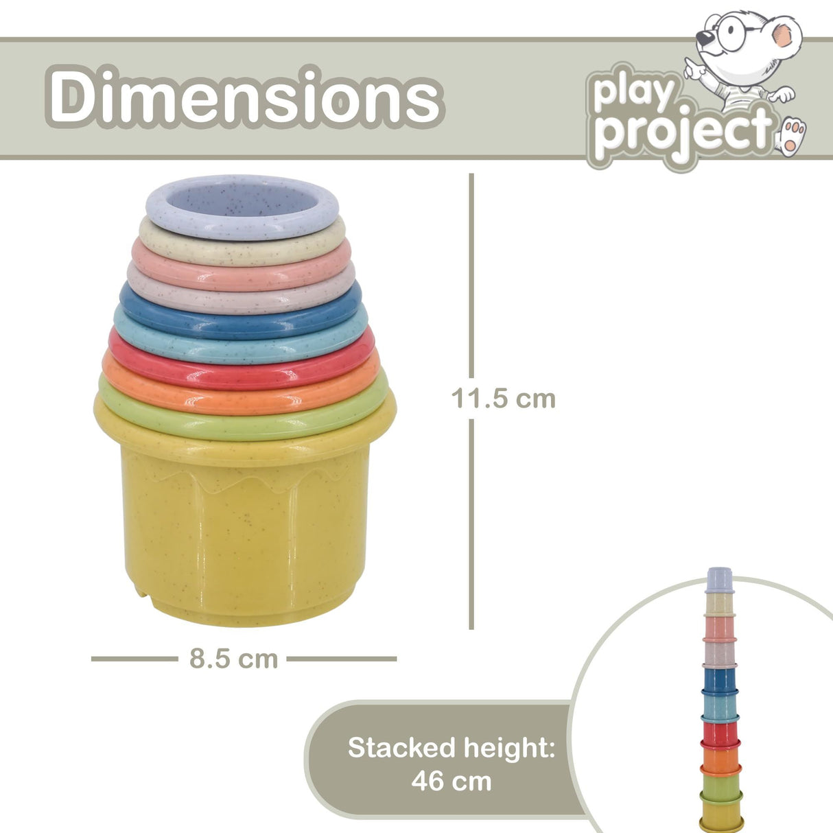 Wheat Fibre Stacking Cups