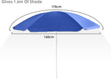 Blue 1.6m Garden Parasol