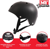 Black Adjustable Junior Skate Helmet