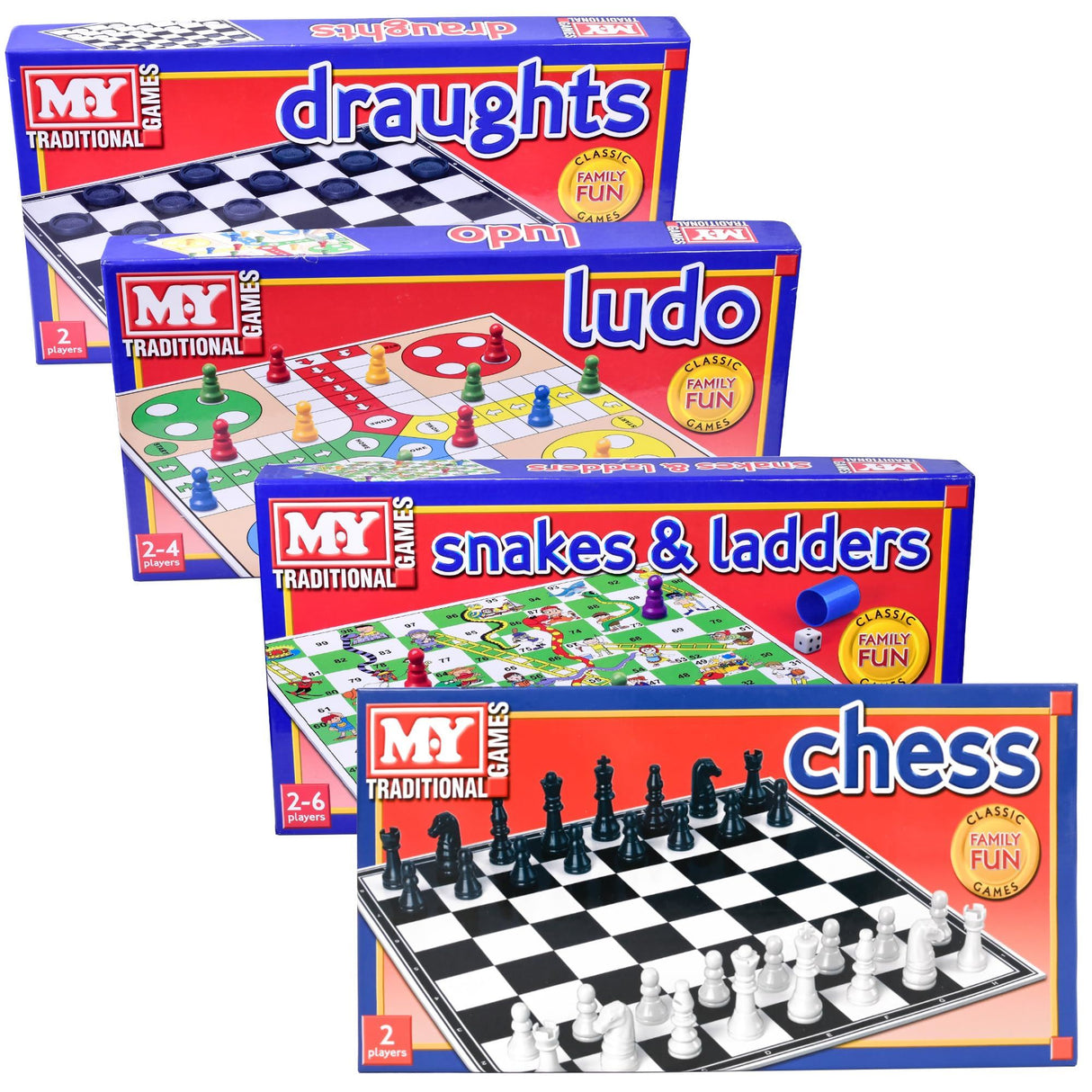 Set Of 4 Traditional Board Games