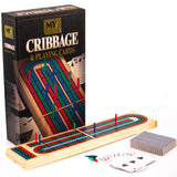 Solid Wood Cribbage Board & Playing Cards