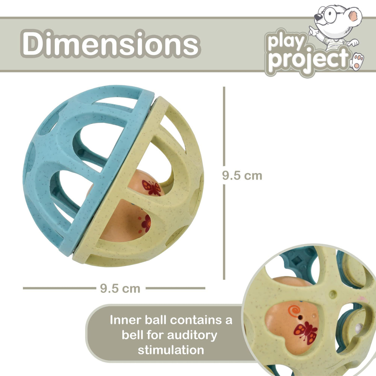 Wheat Fibre Stacking Ring, Cup & Ball Set