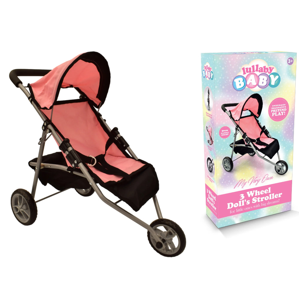 3 Wheels Pink Baby Stroller