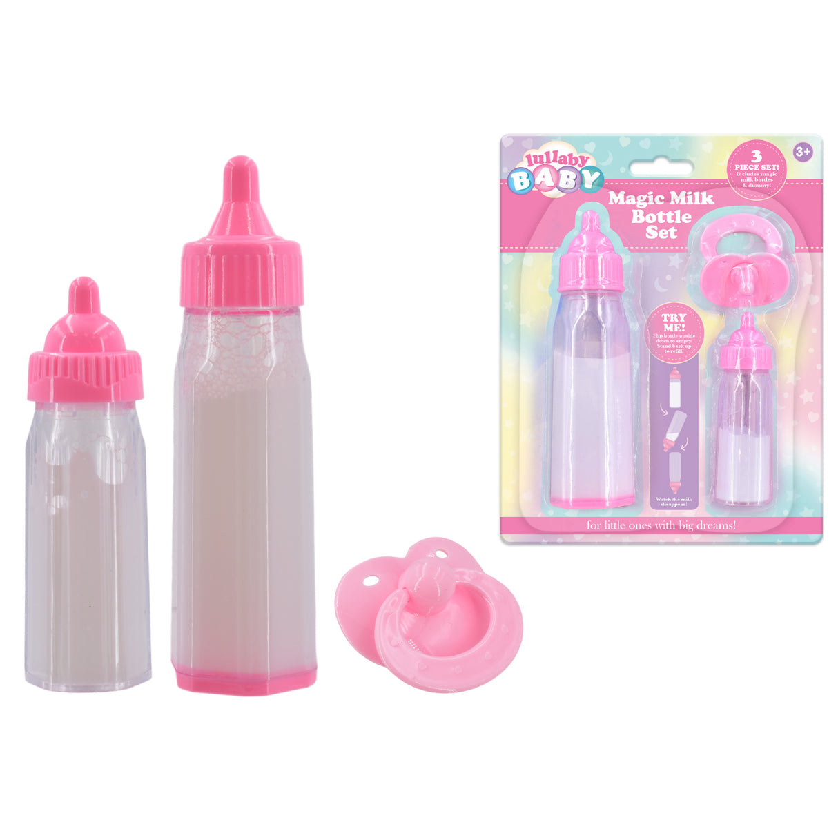 3-Piece Magic Milk Bottle Feeding Set