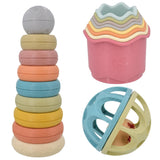 Wheat Fibre Stacking Ring, Cup & Ball Set