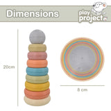 Wheat Fibre Stacking Ring, Cup & Ball Set