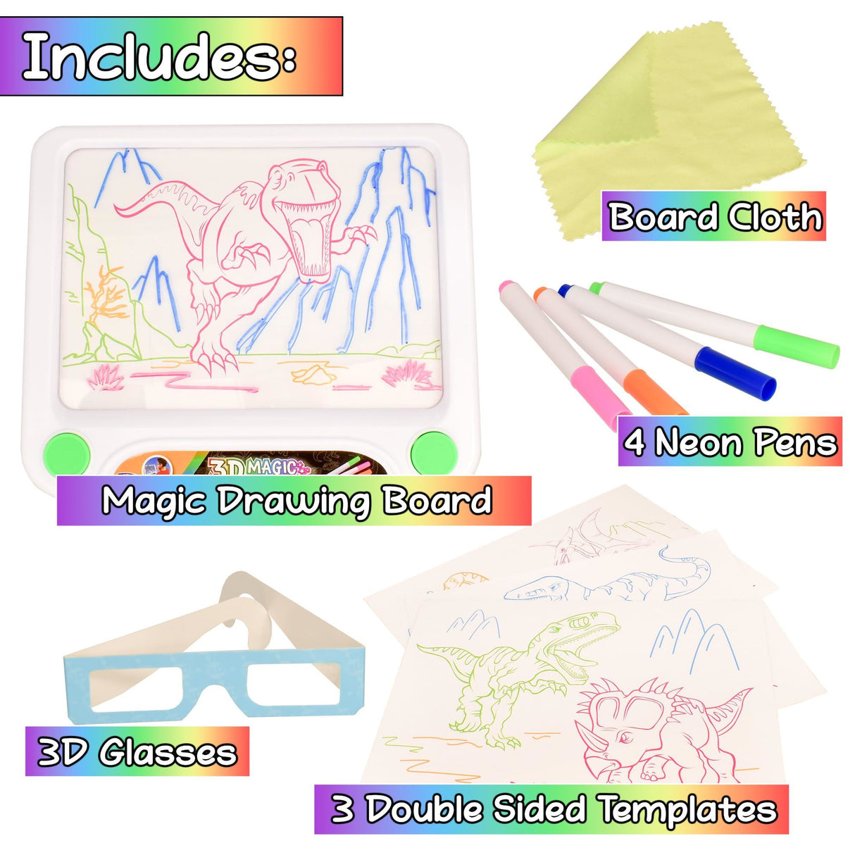 Dinosaur 3D Writing Board