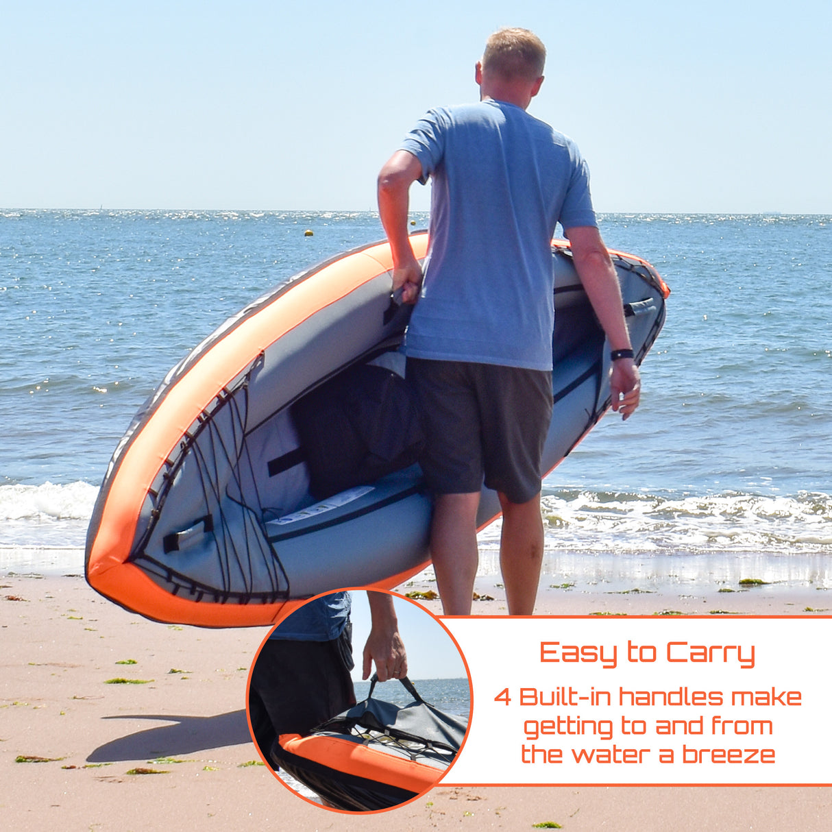 9ft 10in Inflatable Single Seat Sit In Kayak