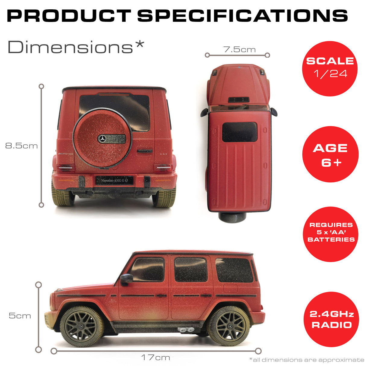 Remote Control 1:24 Mercedes Benz G63 AMG