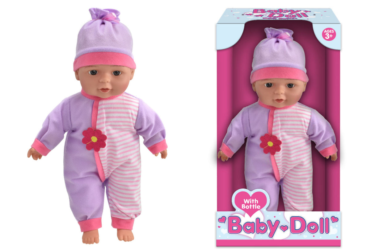 Soft Vinyl Baby Doll with Bottle