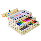 54 Piece Kids Art Set in Box with Drawers